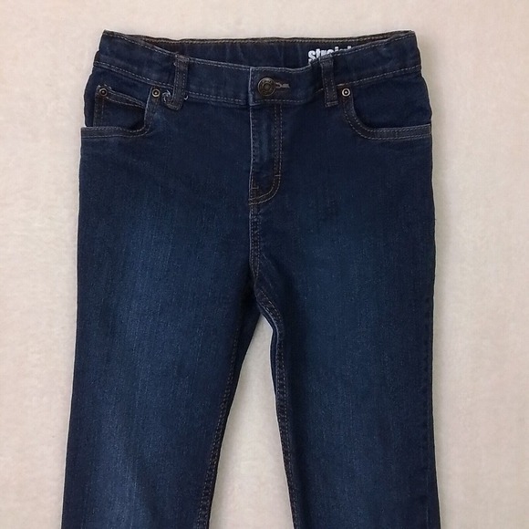 Carters Boys Straight Fit Jeans‎ Sz 6 Dark Wash Denim Adjustable Waist - Picture 1 of 10